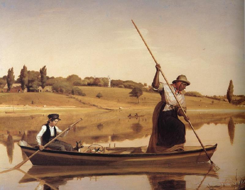 William Sidney Mount Eel Spearing at Setauket oil painting image